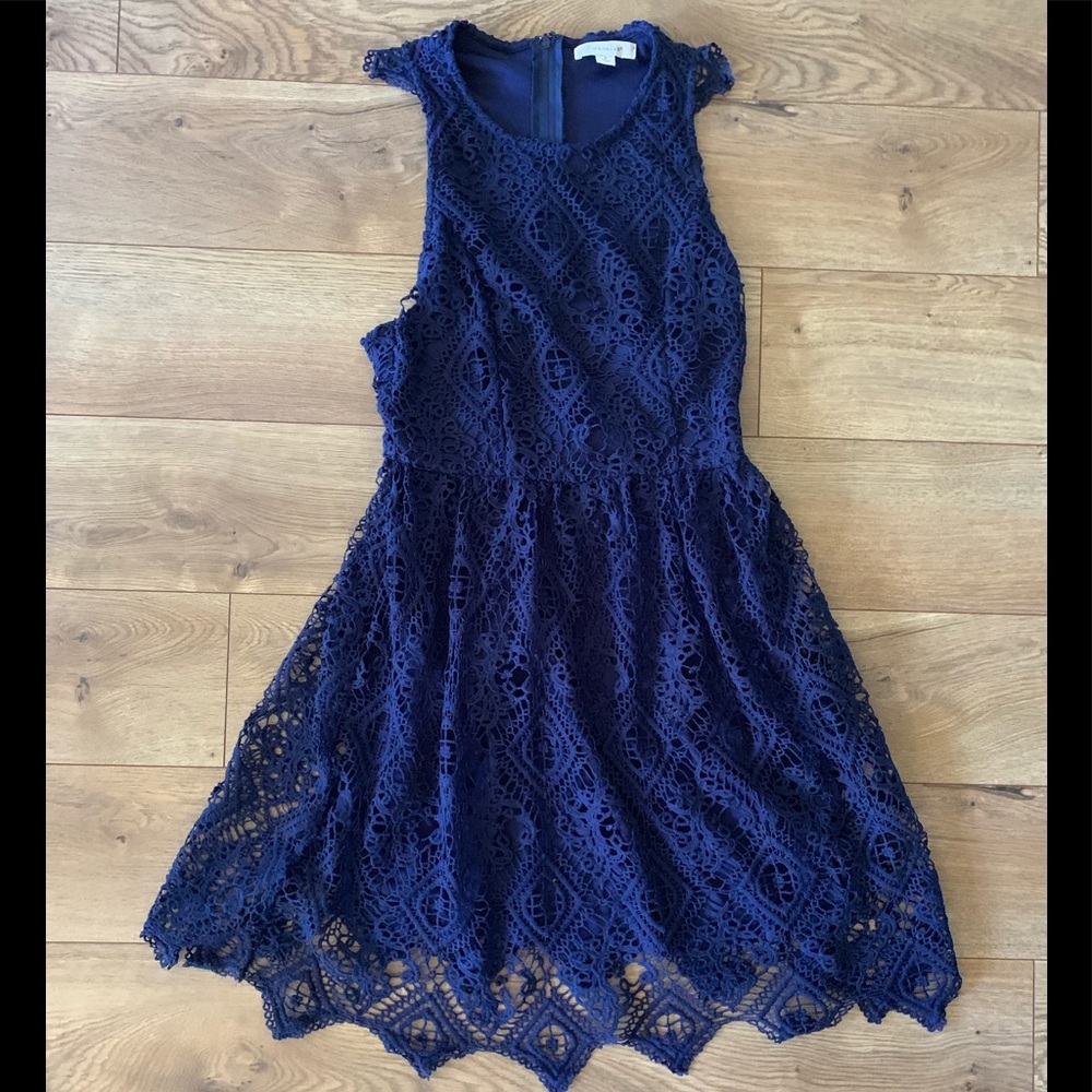Navy Blue Francesca Sleeveless Dress Small, NEW
